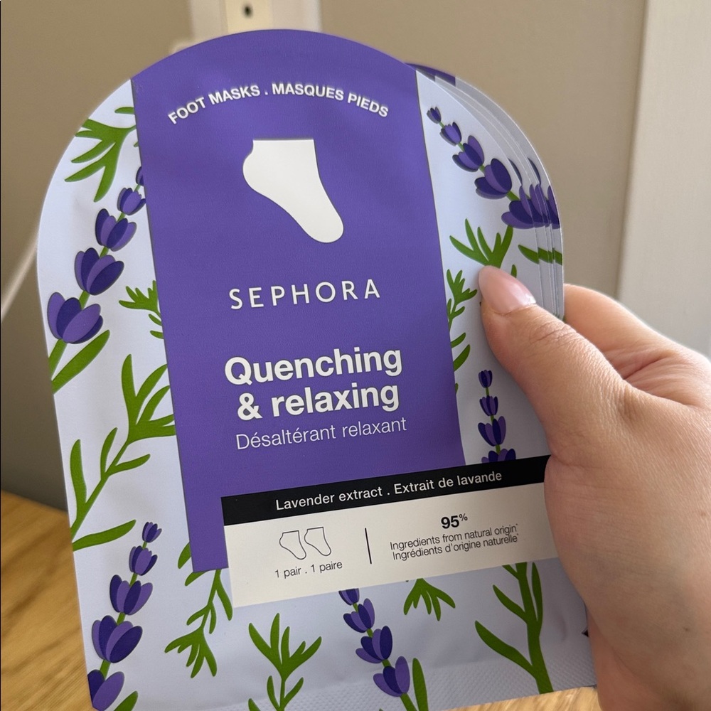 Sephora Quenching & Relaxing Lavender Foot Mask - 7 sets